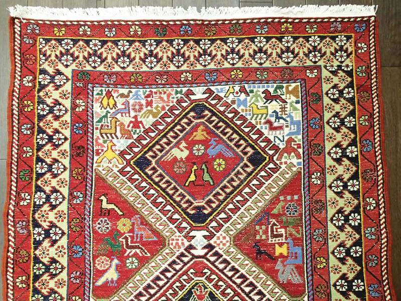 ペルシャキリム (キリム) ペルシャ絨毯 254x179cm 手織りラグ キリム