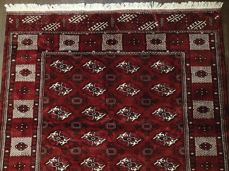 ペルシャ 絨毯 トルクメン 2.9m リビング ダイニング サイズ 290 x 202 