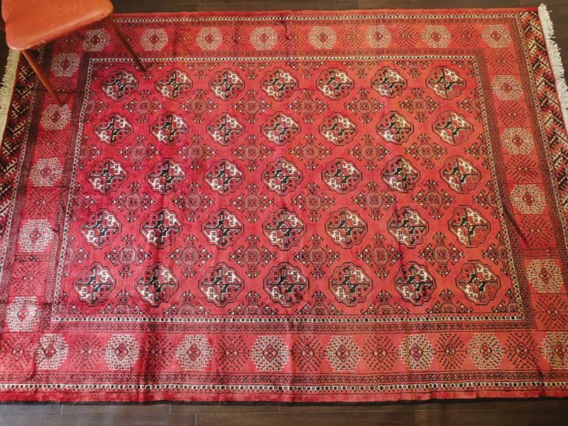 販売特売中 ペルシア絨毯 手織り トルクメン産 サイズ約134x63cm