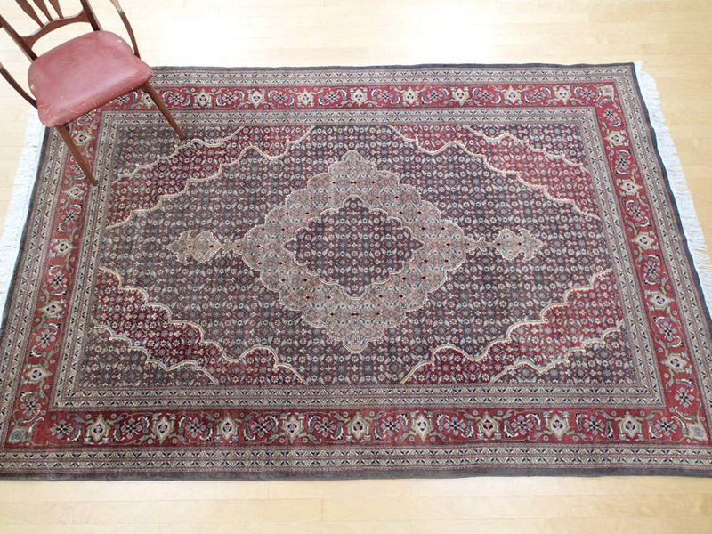 317×212cmペルシャ絨毯 手織り リビングサイズ イラン産アンティーク 