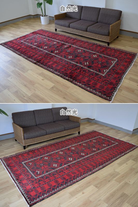 良品 ペルシャ 部族絨毯 バルーチ 縦2.5m 横1.3m 3m2 ～3畳程度 235 x