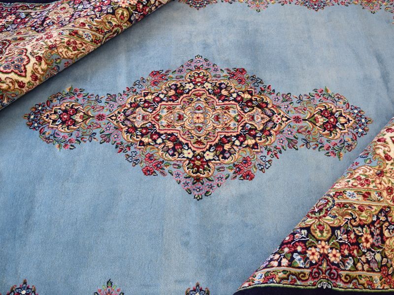 ペルシャ 絨毯 手織り 美術品 ナイン産 300x200cm クリーニング済み - ラグ