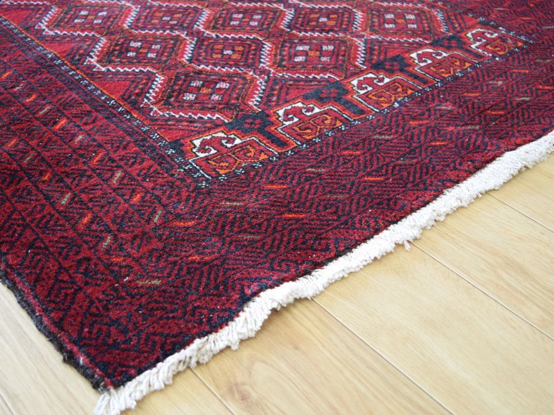 新品 ペルシャ絨毯 手織り トライバルラグ バルーチ 200×105cm - ラグ